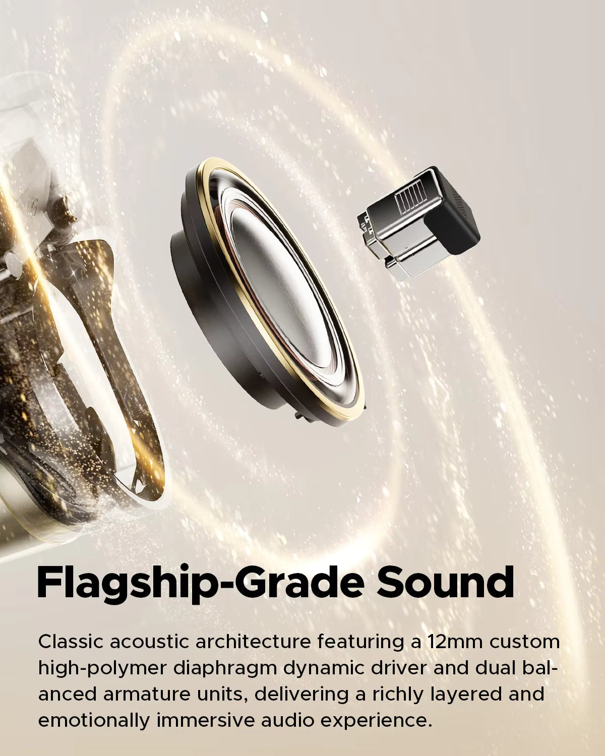 SoundPEATS H3 Wireless Bluetooth Earbuds Hybrid 3 Driver HiFi 55dB Adaptive ANC Headphones with LDAC aptX Lossless Hi-Res Audio