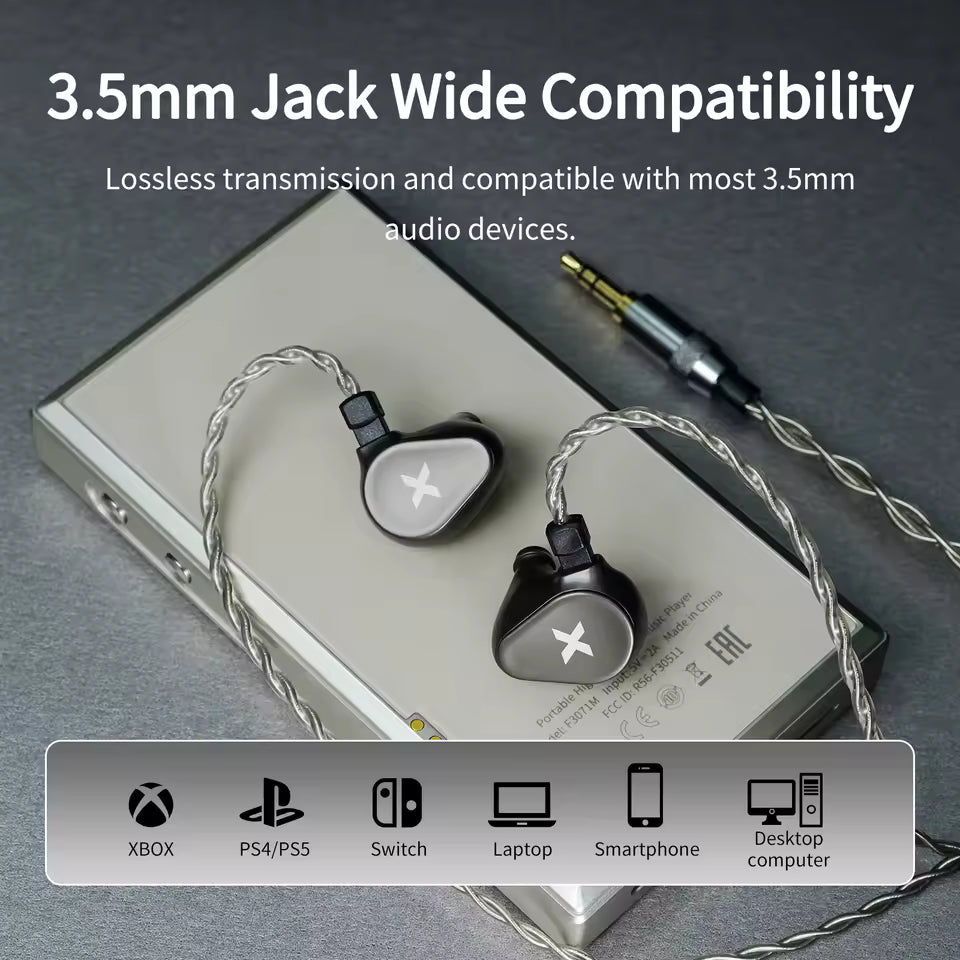 DUNU Titan X HiFi IEM Earphones Dual Magnetic Dynamic Driver Metal Alloy Housing 3.5mm/TypeC Mic Earbuds For Audiophile Gaming