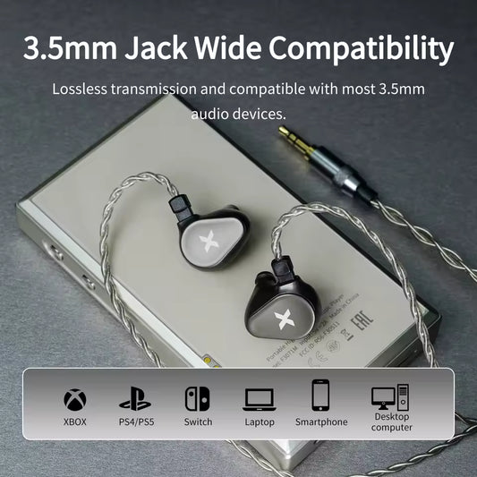 DUNU Titan X HiFi IEM Earphones Dual Magnetic Dynamic Driver Metal Alloy Housing 3.5mm/TypeC Mic Earbuds For Audiophile Gaming