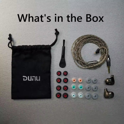 DUNU Titan X HiFi IEM Earphones Dual Magnetic Dynamic Driver Metal Alloy Housing 3.5mm/TypeC Mic Earbuds For Audiophile Gaming